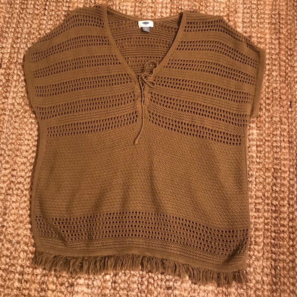Crocheted Olive Sweater